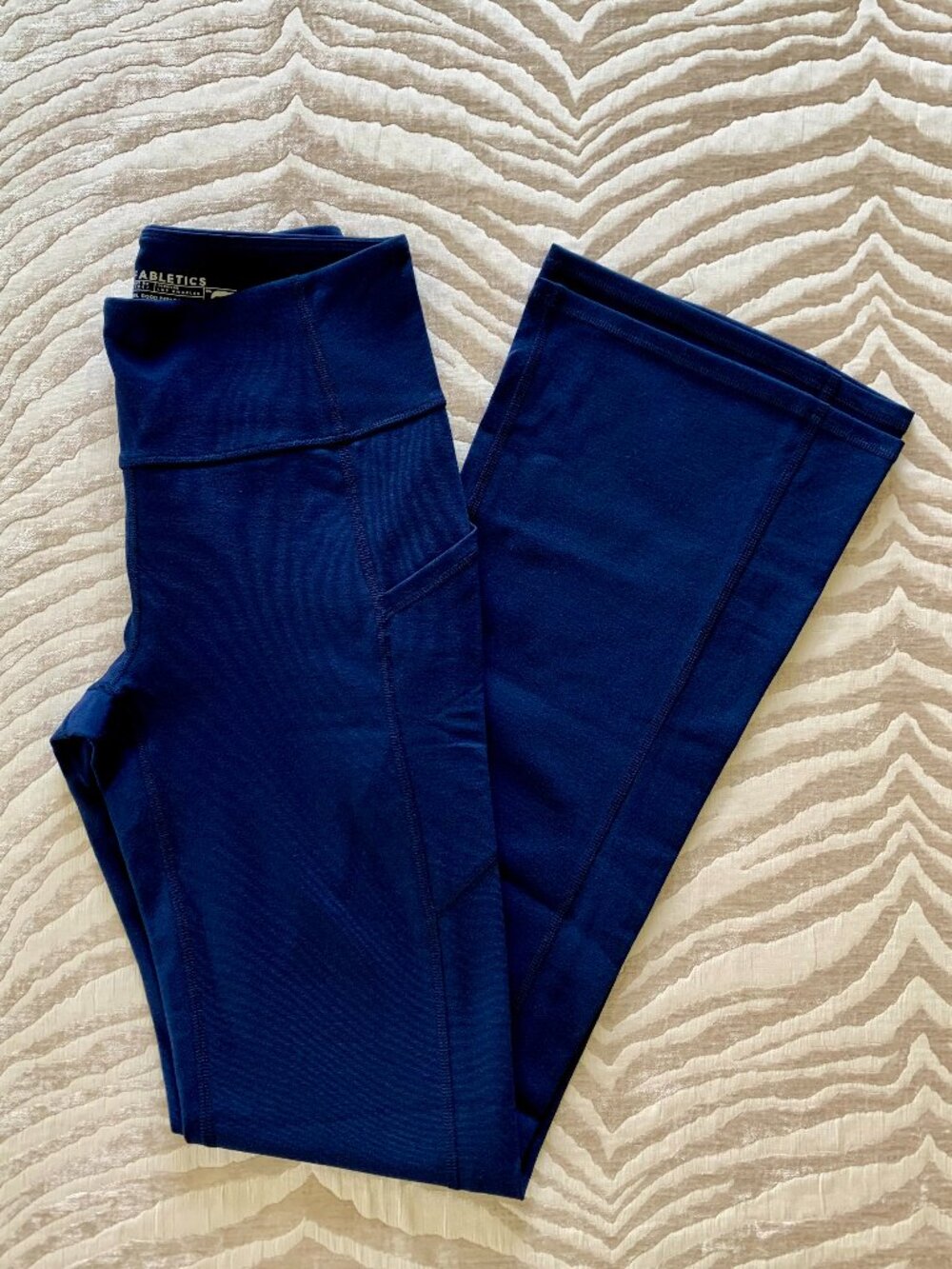 Fabletics Navy Blue Yoga Workout Flared Leggings Small